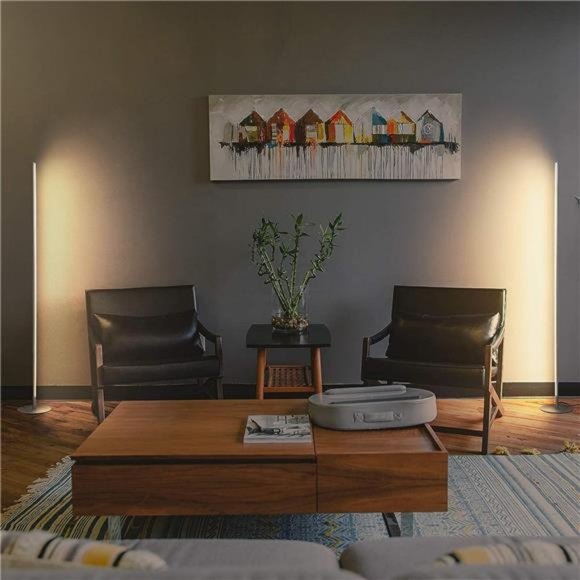 LED Corner Floor Lamp 57.5"  Dimmable Mood Lighting Standing Tall Floor Lamp - Picture 3 of 4